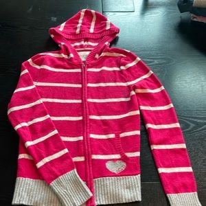 Zip up hood sweater